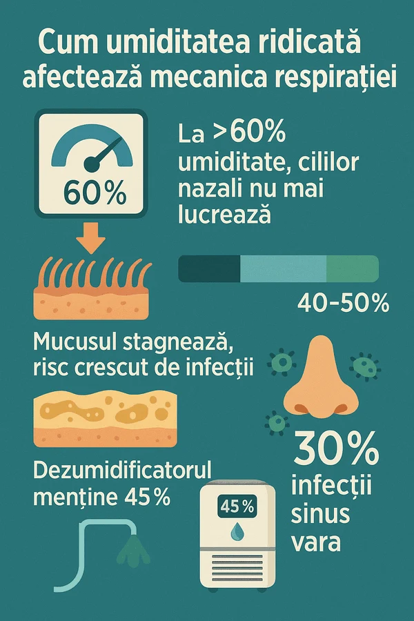 Cum umiditatea ridicată afectează mecanica respirației